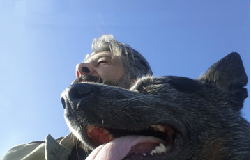 David Pithie met hond