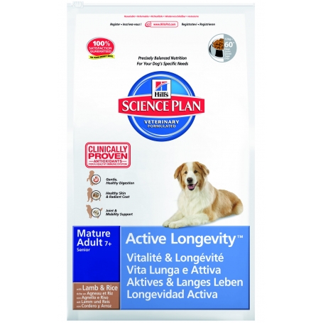 Science Plan Canine Mature Adult 7+ Active Longevity Medium Lamb & Rice 