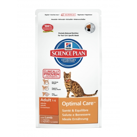 Science Plan Feline Adult Optimal Care with Lamb