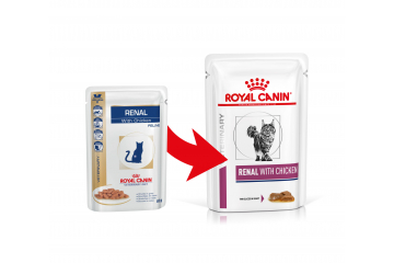 Royal Canin VDIET Kat Renal Chicken Pouch 12x85G