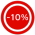 button 10% korting